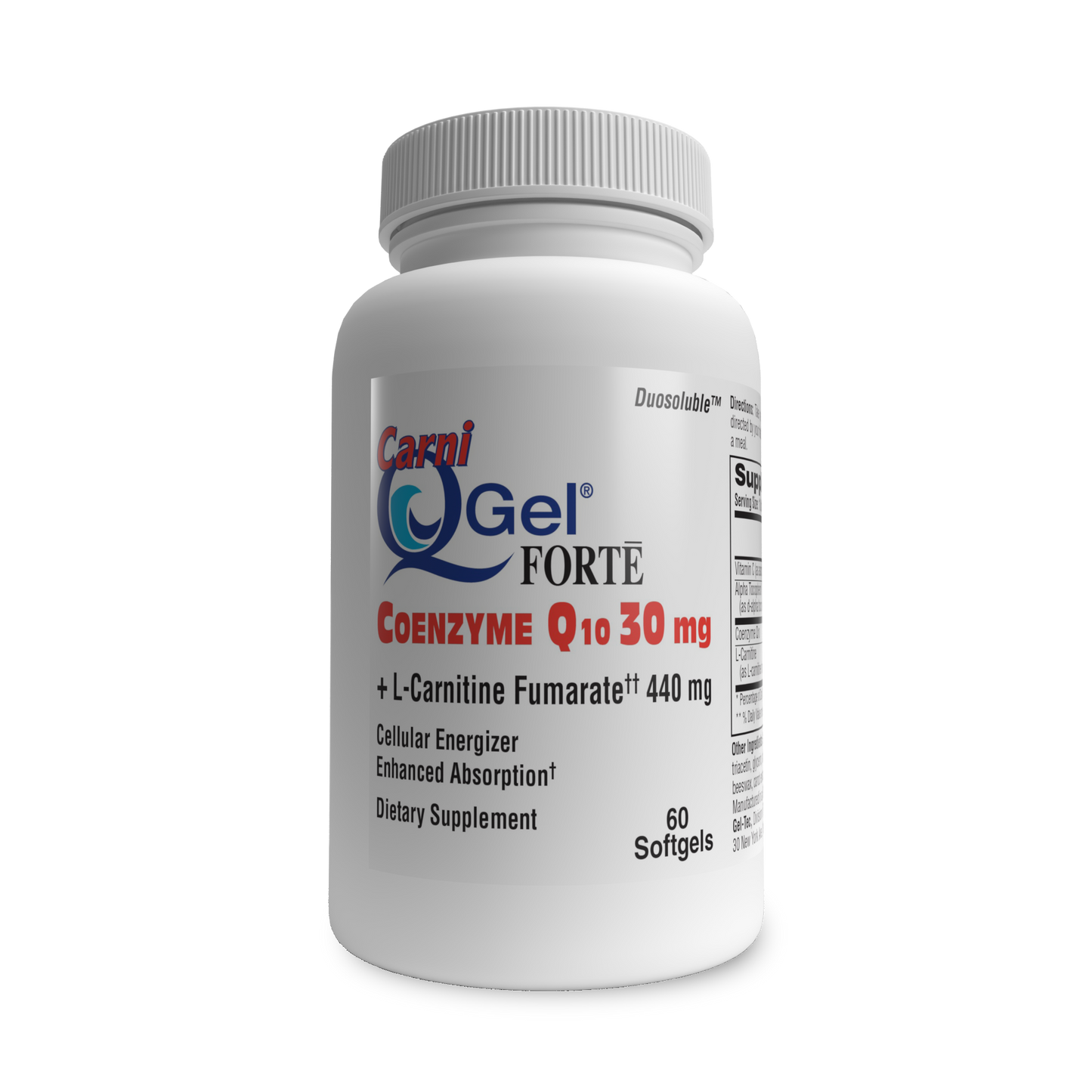 Carni Q-Gel® (L-Carnitine and Q-Gel CoQ10) - 60 Softgels