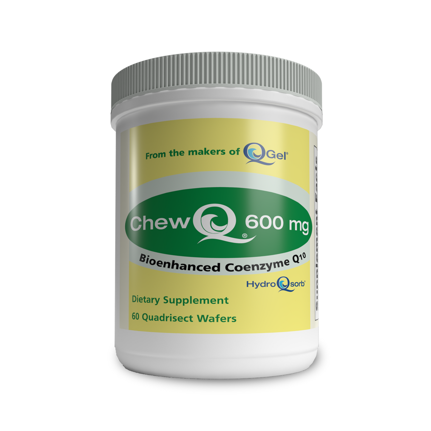 ChewQ® 600mg (60 Chewable Wafters) HIGH Dose CoQ10 - Utilizes Advanced Absorption Hydro-Q-Sorb Formula