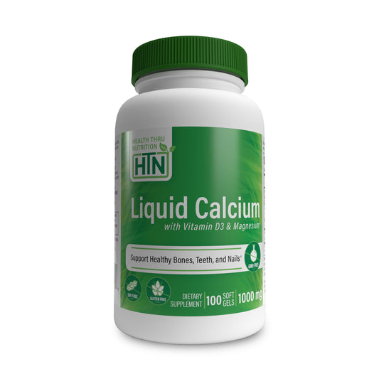 Liquid Calcium 1000mg and Magnesium 400mg with Vitamin D3 (100 Softgels)