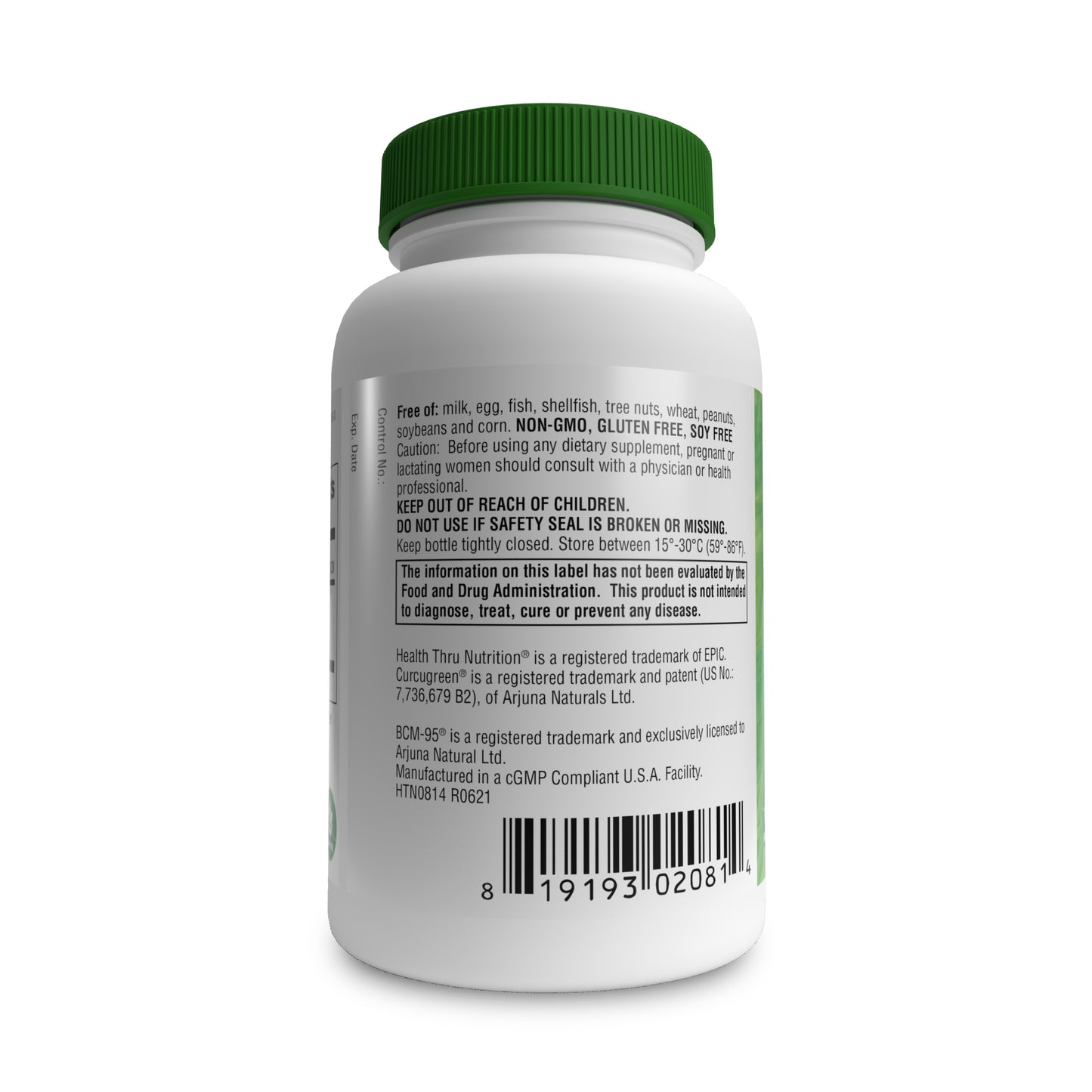 Curcumin 650mg BCM-95® Curcuminoids Complex (NON-GMO) (60 Softgels)
