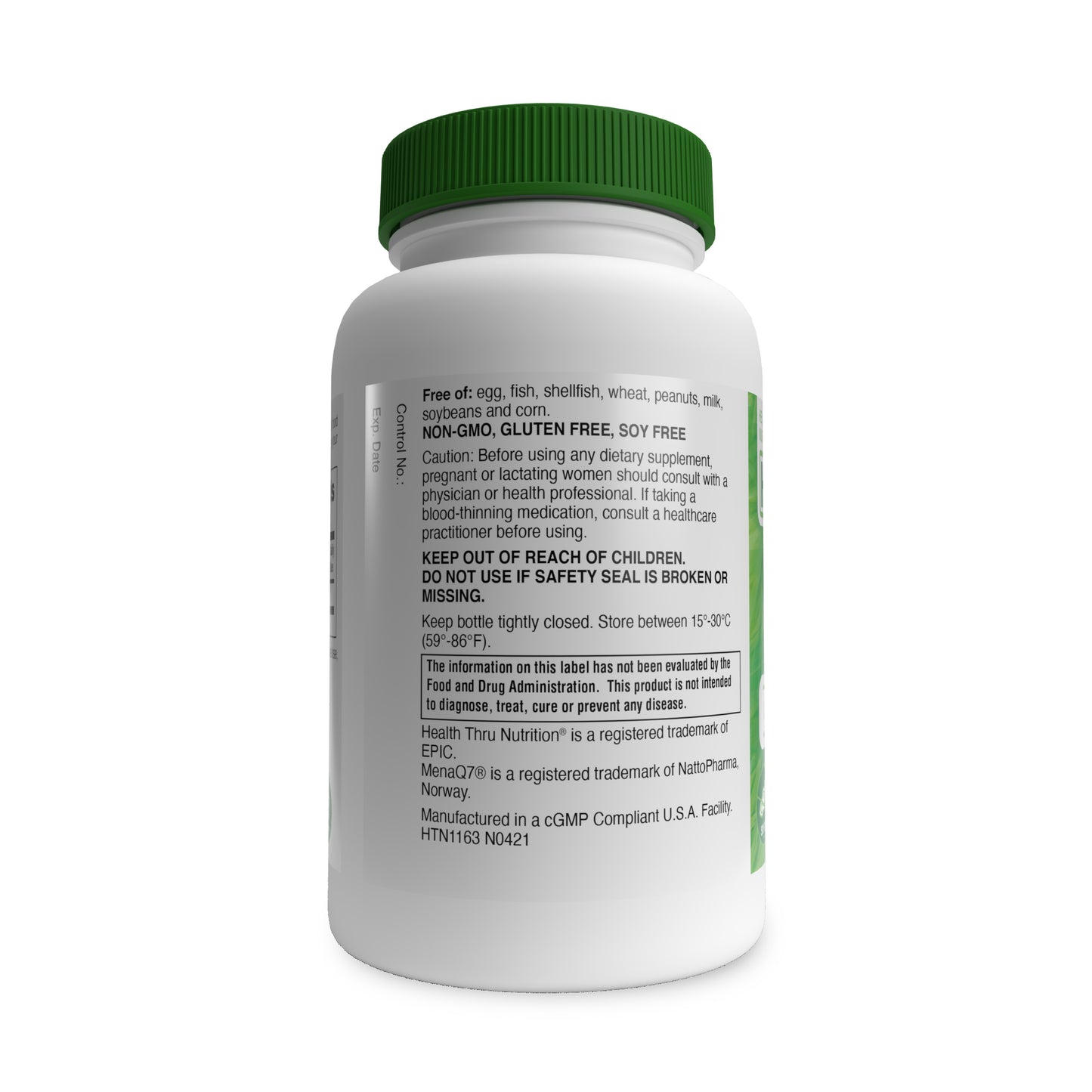 Vitamin K2 100mcg as MenaQ7® 100 Vegecaps