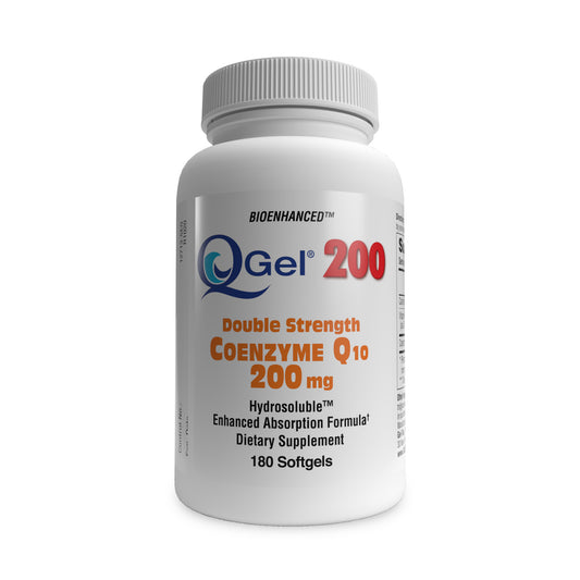 Q-Gel 200mg - Double Strength Hydrosoluble™ CoQ10 Softgels