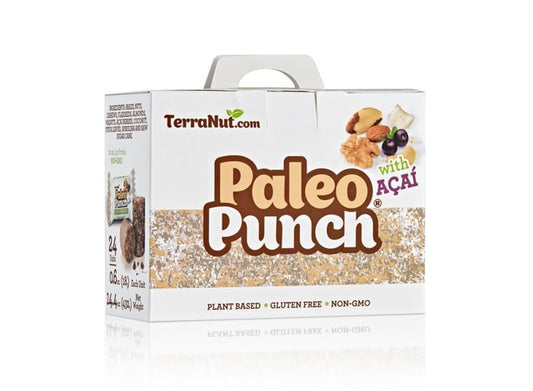 TerraNut® - Paleo Punch® Superfood Energy Snack (24 Piece Container) Cold-Pressed, Gluten-Free, Vegan