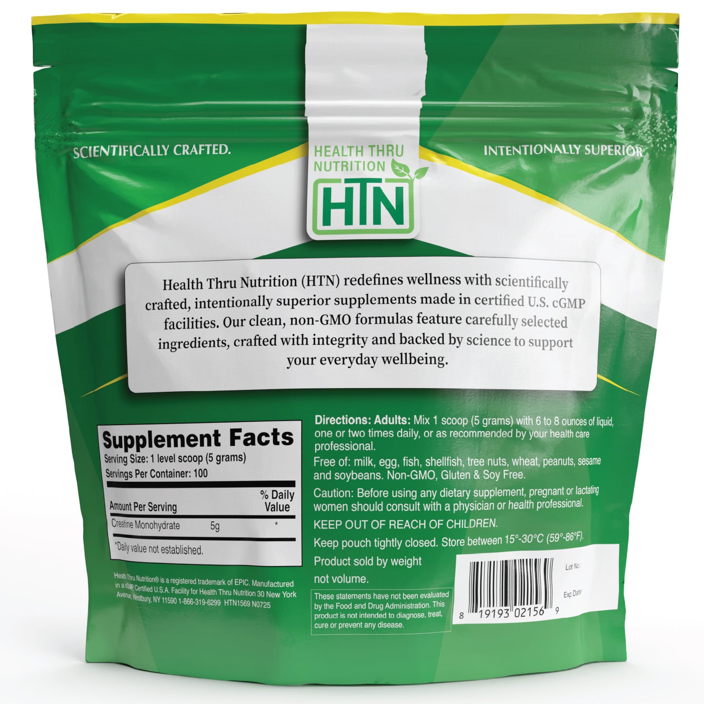 Creatine Monohydrate Micronized Powder – 500g Pure Unflavored – 5g Per Scoop – Workout Support, Muscle Fuel and Recovery Supplement | Non-GMO, Vegan