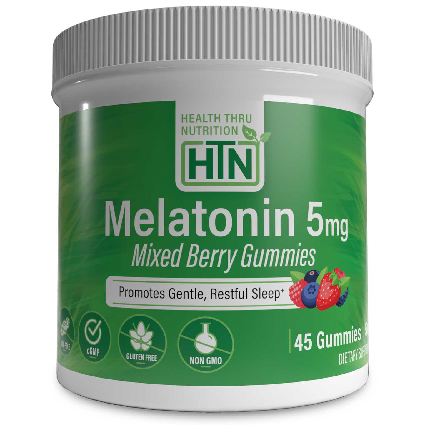 Melatonin 5mg Gummies | 45 Mixed Berry Flavor Gummies with Child-Resistant Cap