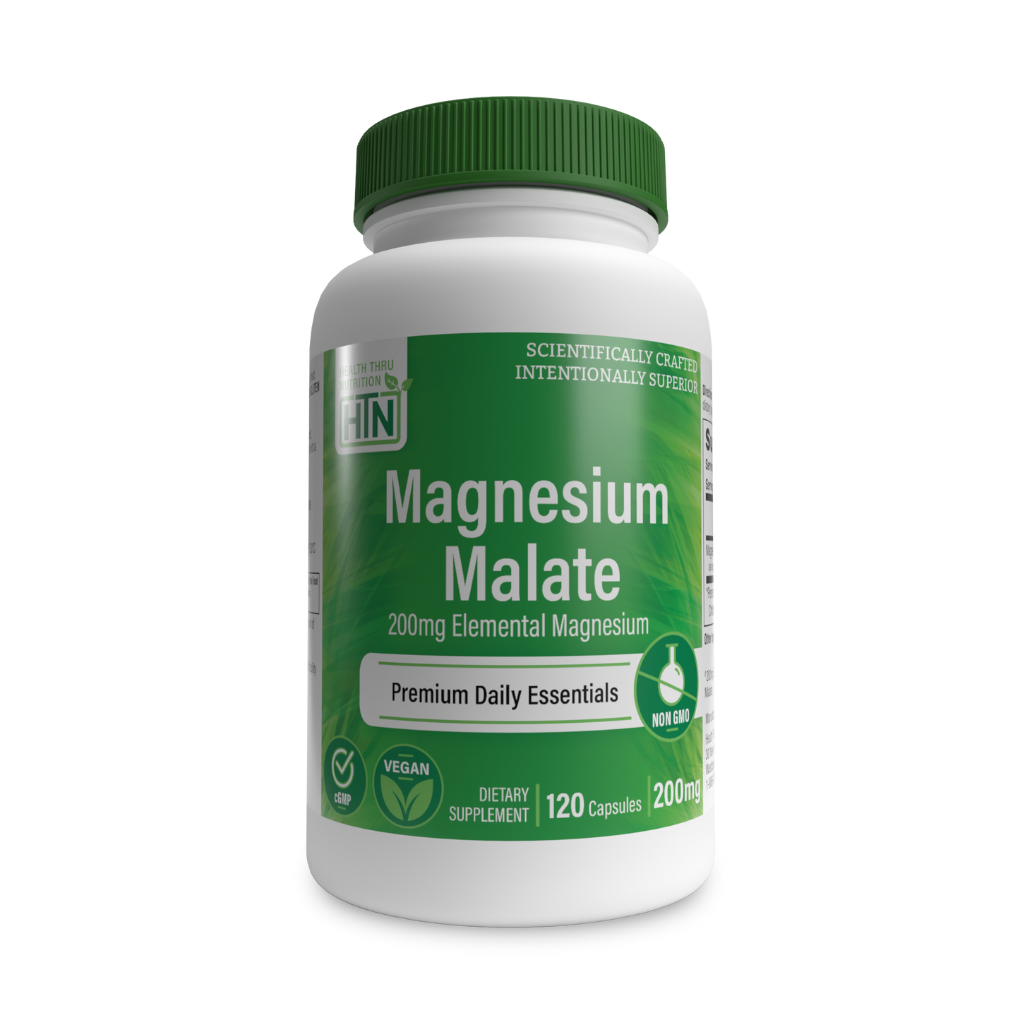 Magnesium Malate 200mg Elemental Magnesium from 1,000mg Magnesium Malate 120 count