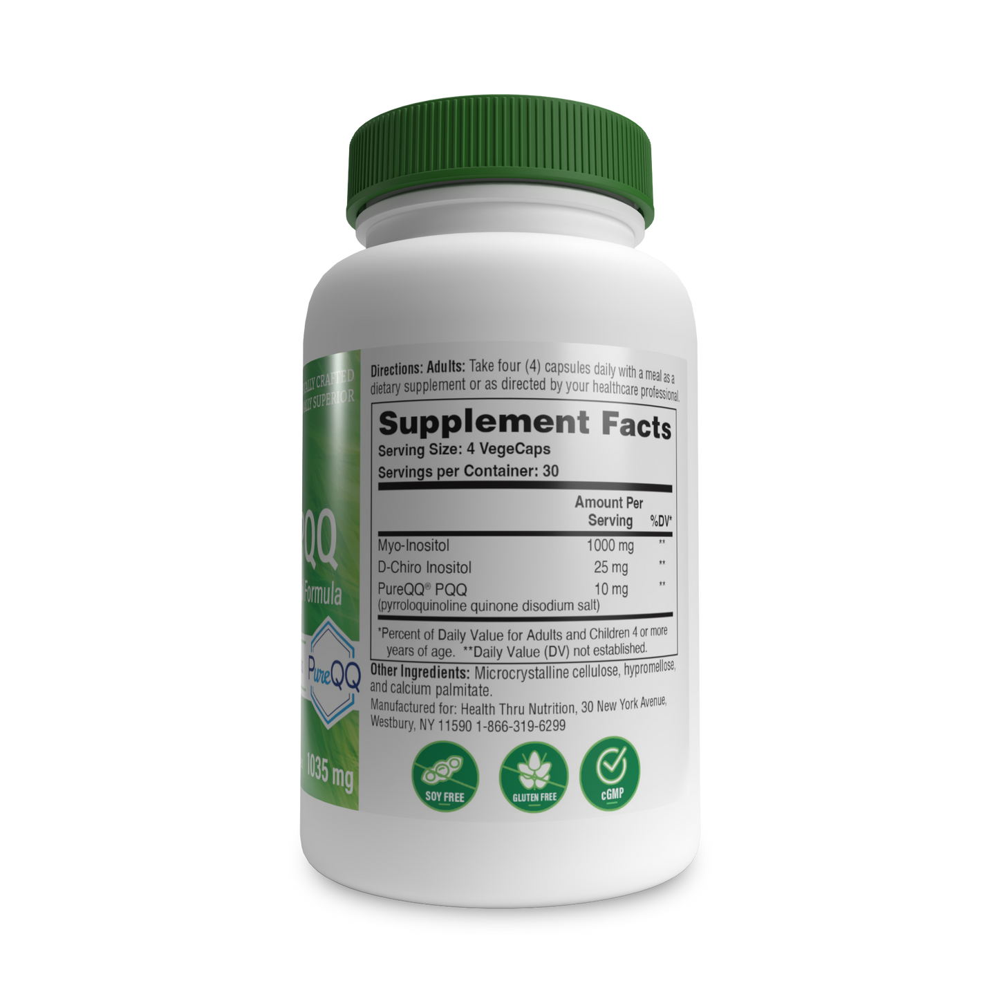 Inositol 40:1 Myo to D-Chiro Inositol Formula + PQQ 10mg 120 count
