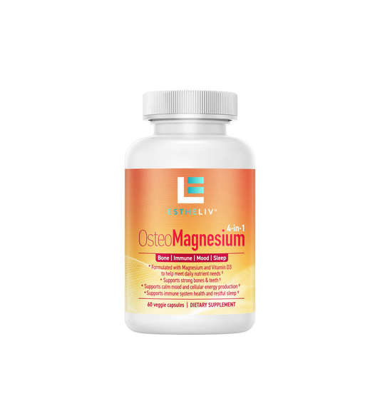 ESTHELIV OsteoMagnesium 4-in-1 Bone | Immune | Mood | Sleep 60 Veggie Capsules